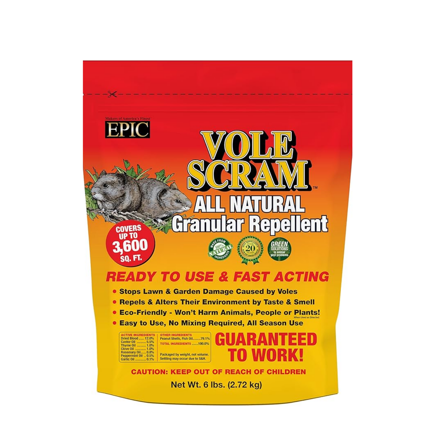 Vole Scram All Natural Granular Repellent