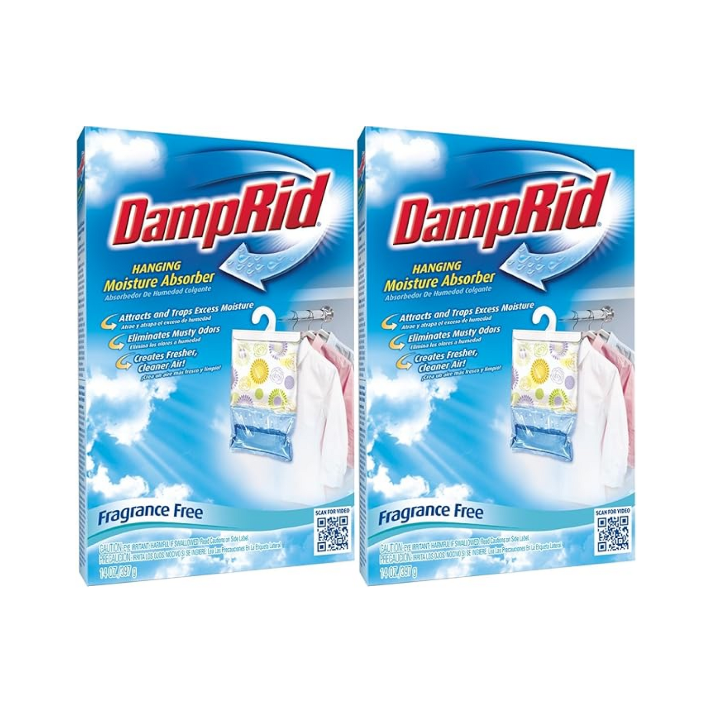 DampRid Damp Rid Hanging Moisture Absorber, Fragrance Free