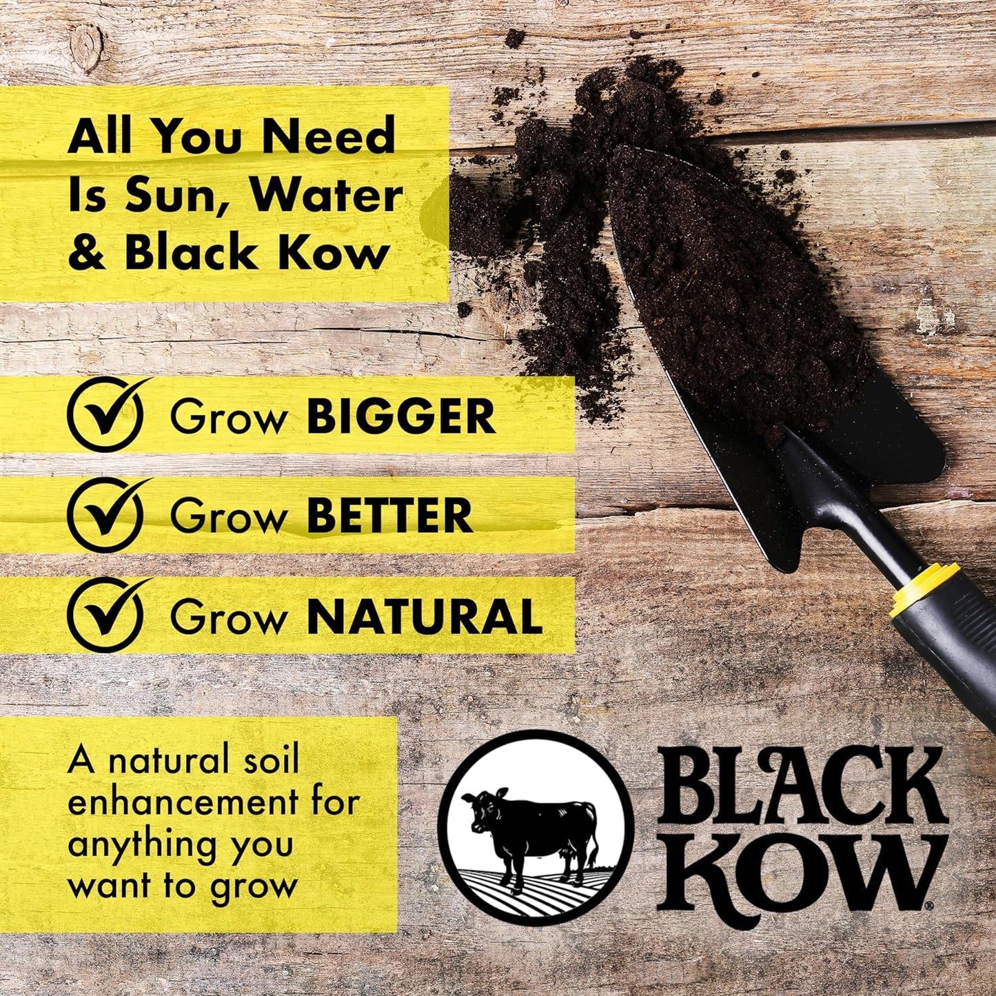 Black Kow Nitrogen Phosphate Composted Cow Manure Fertilizer for Soil, Flowers, Potted Plants, Raised Beds, and Compost Tea, (8 qt)