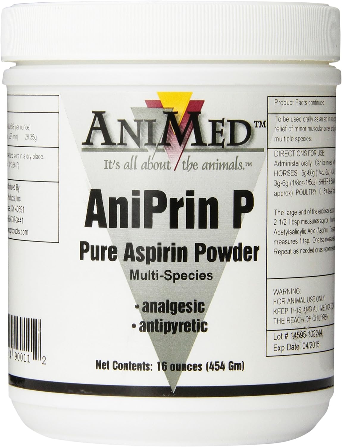 ANIMED AniPrin P - Aspirin for Horses 16-oz