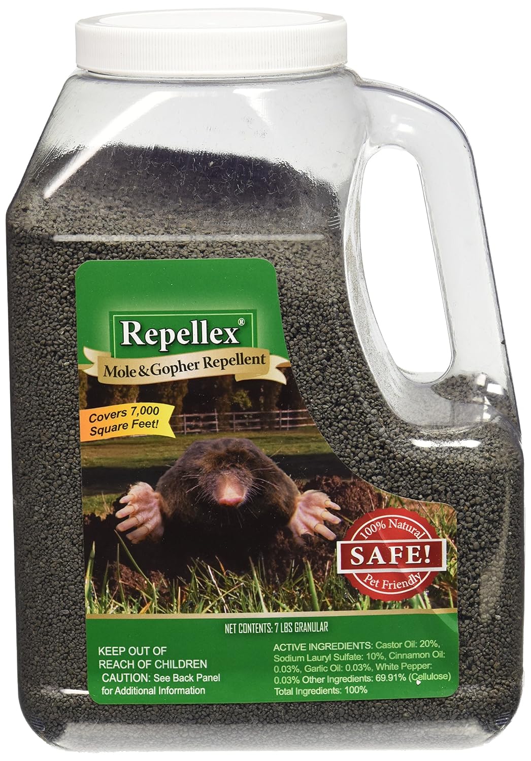 Repellex MOLE, VOLE & GOPHER GRANULAR REPELLENT - 7lb