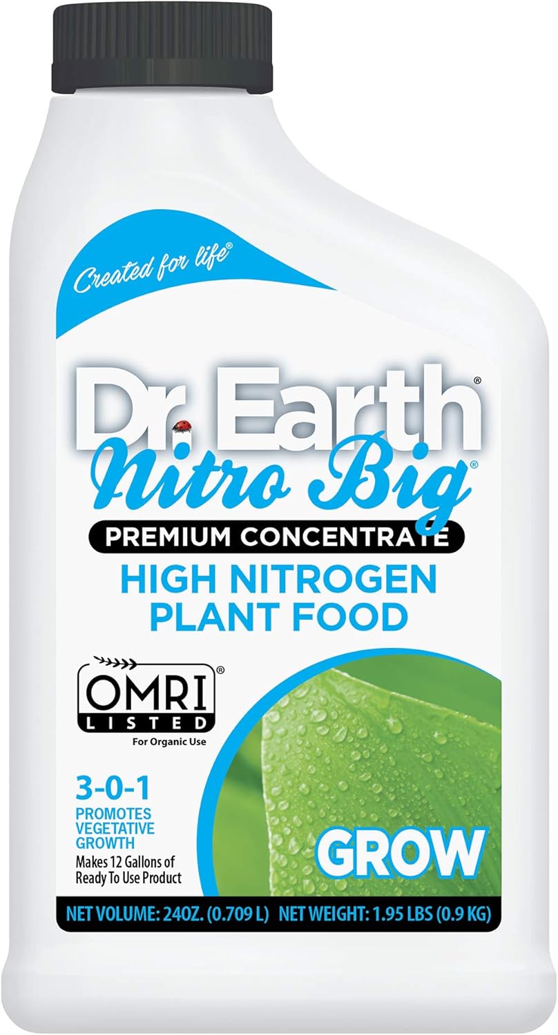 Dr. Earth® Nitro Big® Liquid Fertilizer 3-0-1 - 24oz - Concentrate - Makes 12gal