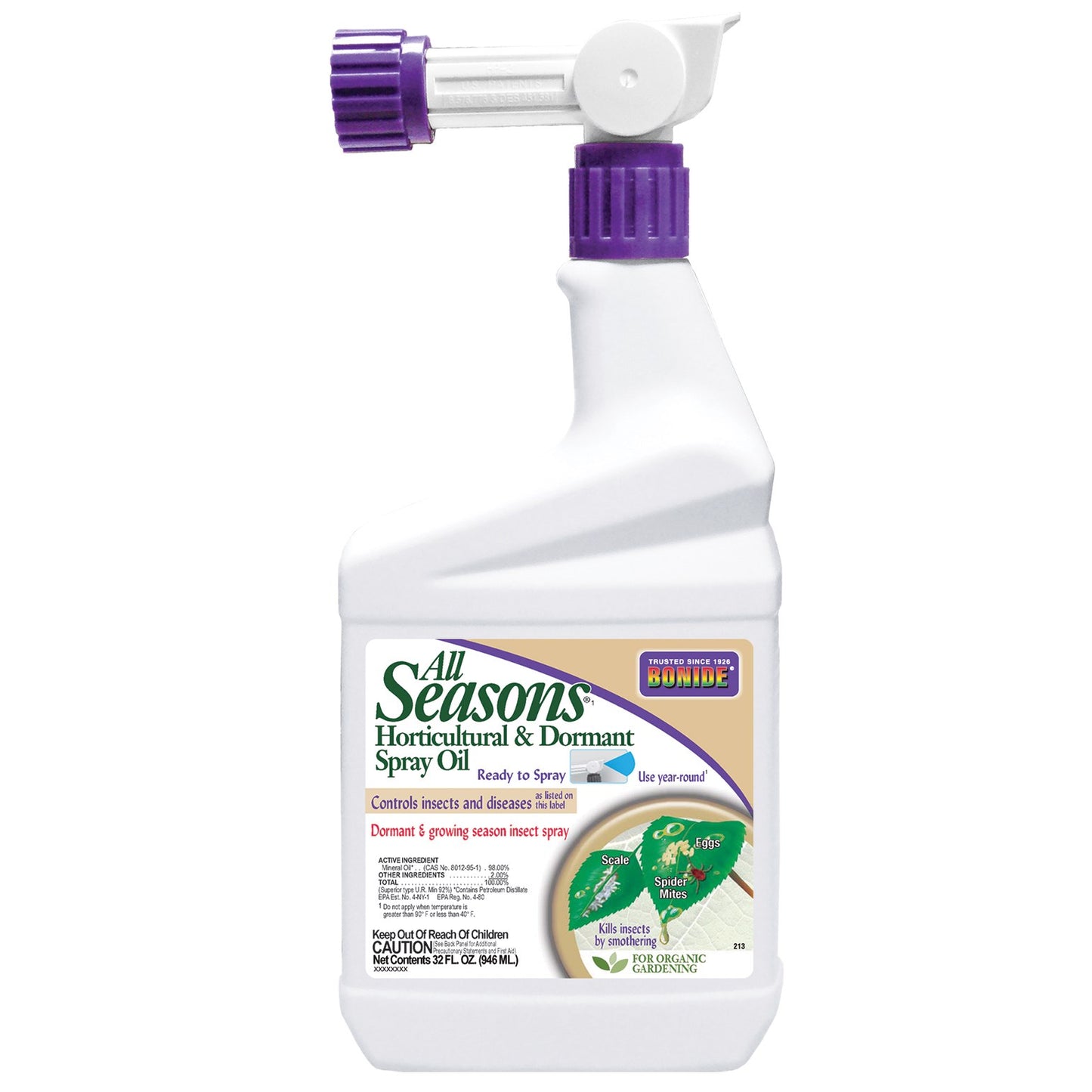 Bonide® All Seasons® Horticultural Spray Oil - 32oz - Ready-to-Spray - Hose-End Connector