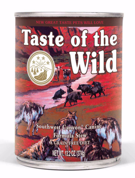 TASTE OF THE WILD SOUTHWEST CANYON STEW DOG FORMULA - 12 cans of 13.2 OZ