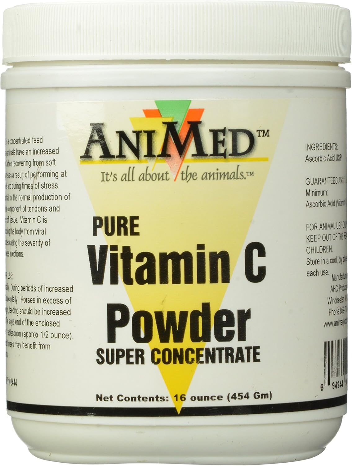 AniMed Vitamin C Pure Nutritional Supplement for Horses 16-oz