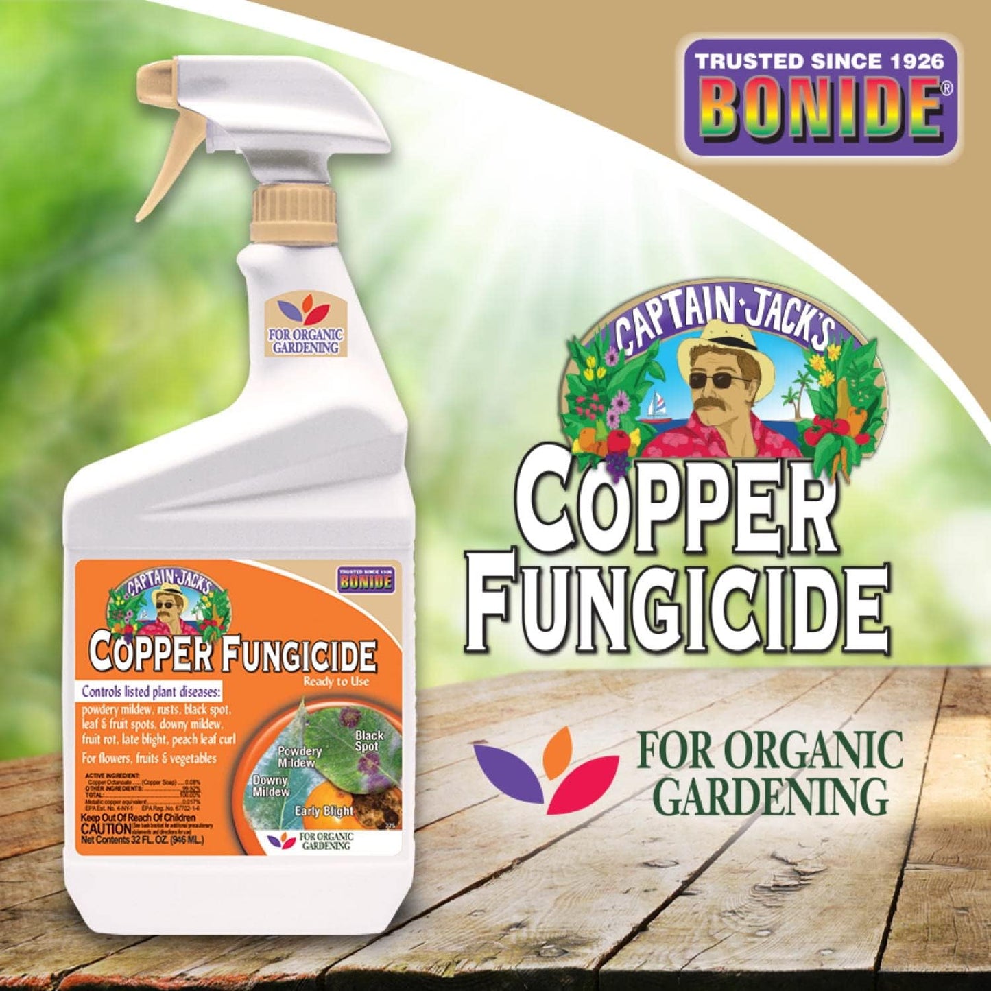 BONIDE PRODUCTS 775 Ready-to-Use Copper Fungicide, 32-Ounce [2-Pack]