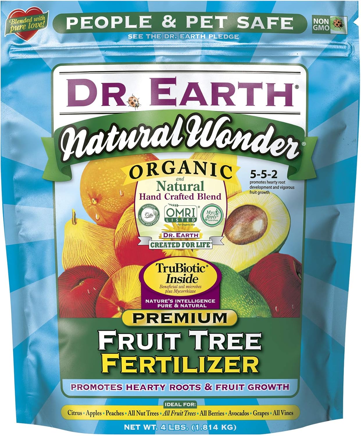 Dr. Earth Natural Wonder Fruit Tree Fertilizer 4 lb