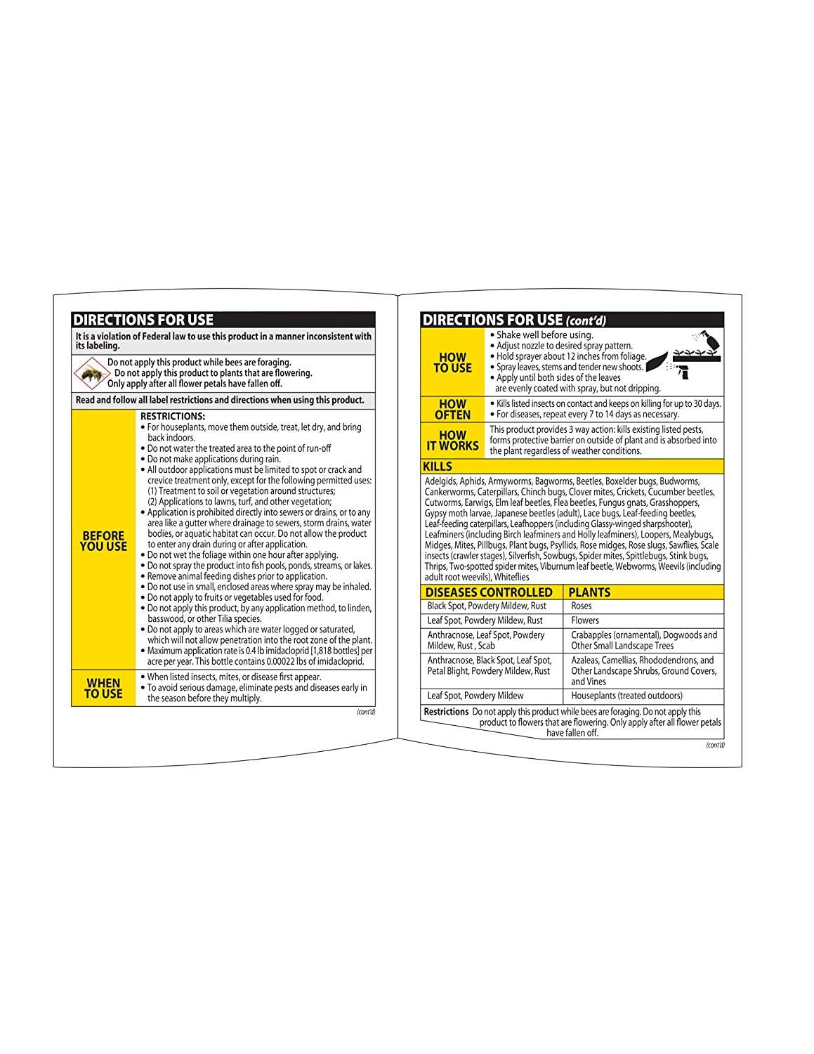 BIOADVANCED 701290B Insecticide Fungicide Miticide 3-in-1 Insect, Disease & Mite Control, 24 oz, Ready-to-Use (Pack of 2)