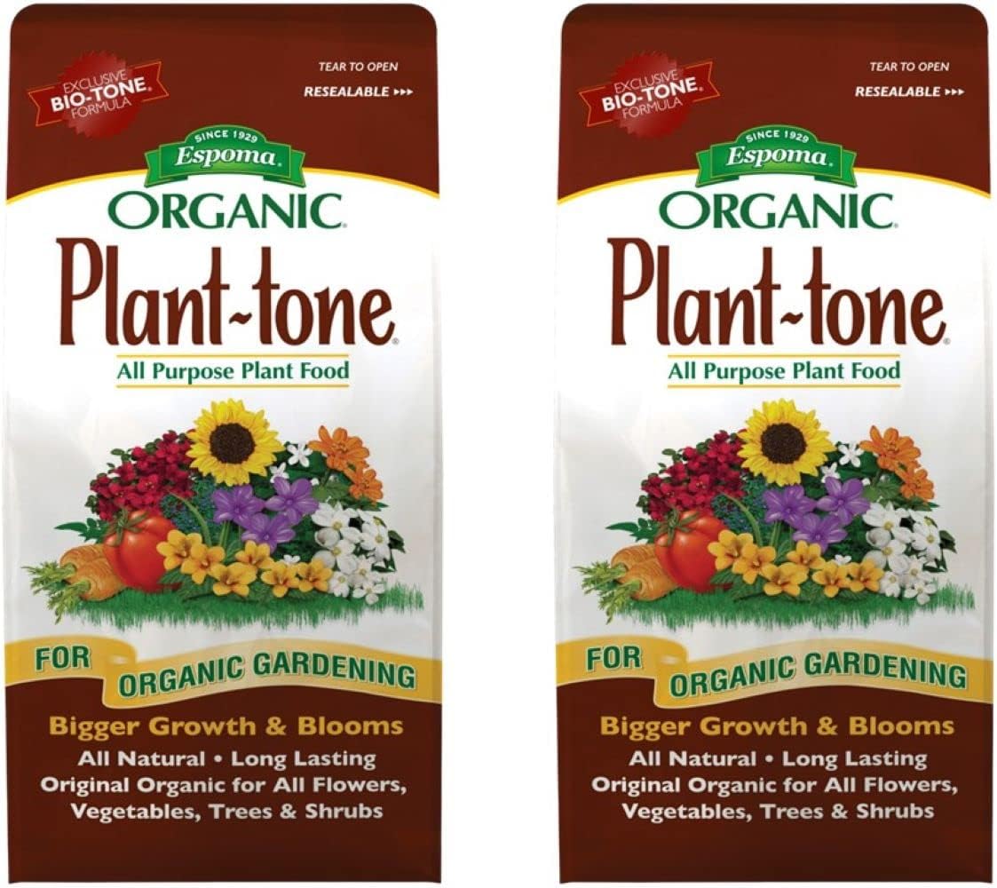 Espoma Organic Plant-Tone 5-3-3 Natural & Organic All Purpose Plant Food; 4 lb. Bag - Pack of 2